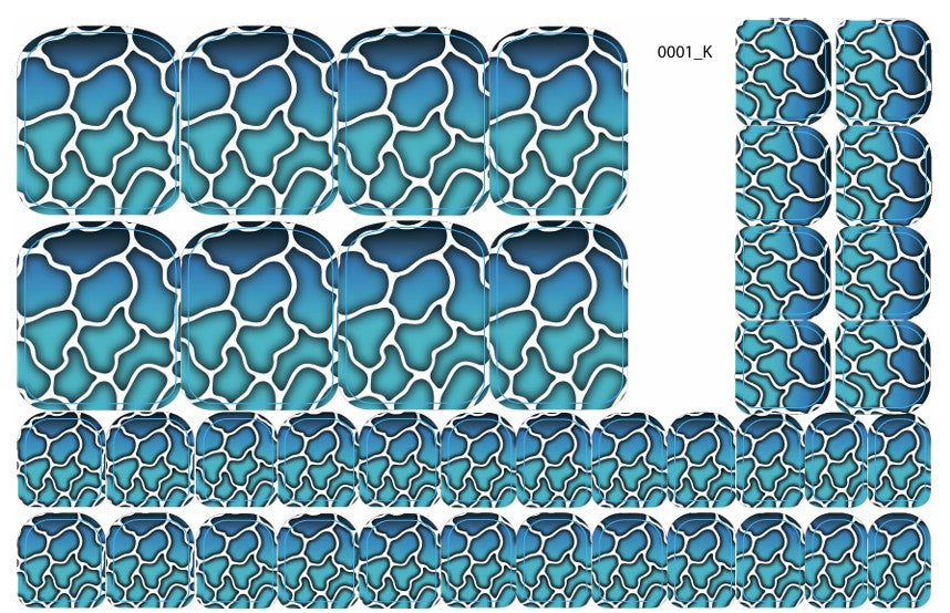 Nagų dekoravimo plėvelės pedikiūrui - 0001K