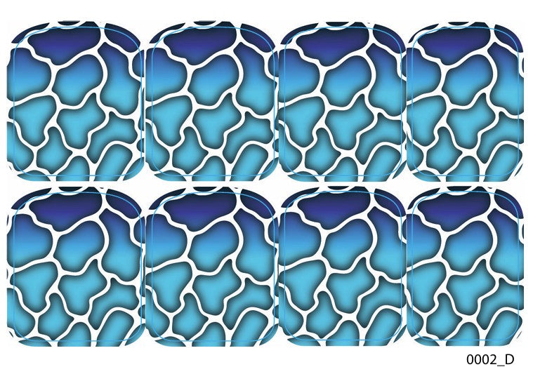 Didžiųjų nagų dekoravimo plėvelės pedikiūrui - 0002D