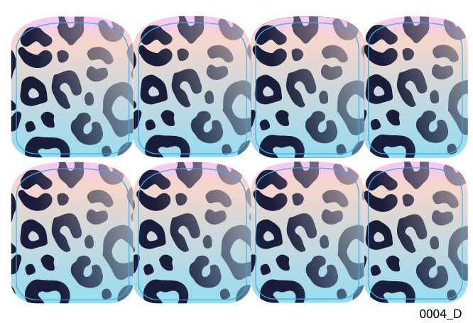 Didžiųjų nagų dekoravimo plėvelės pedikiūrui - 0004D