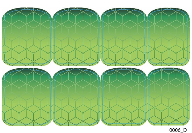 Didžiųjų nagų dekoravimo plėvelės pedikiūrui - 0006D