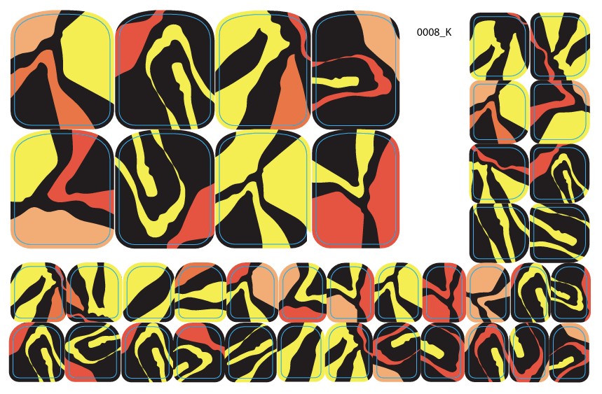 Nagų dekoravimo plėvelės pedikiūrui - 0008K