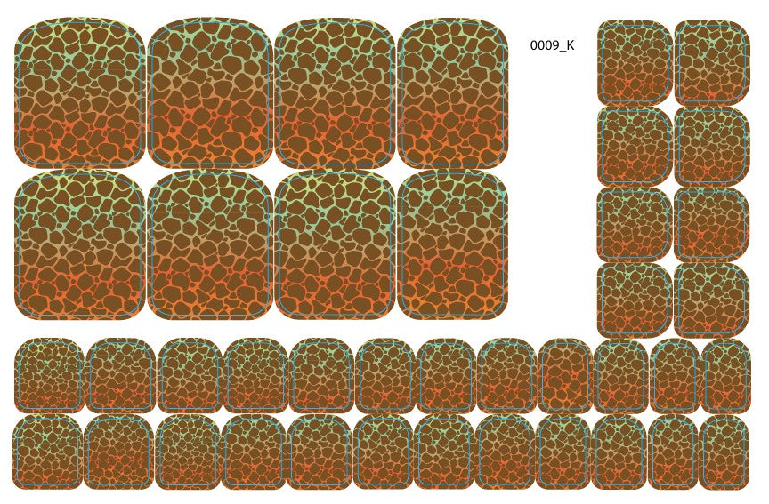 Nagų dekoravimo plėvelės pedikiūrui - 0009K