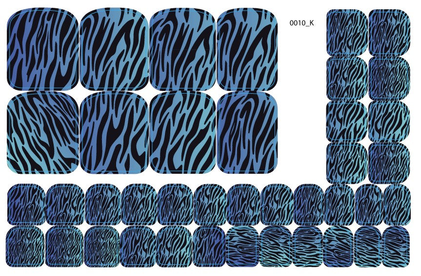 Nagų dekoravimo plėvelės pedikiūrui - 0010K