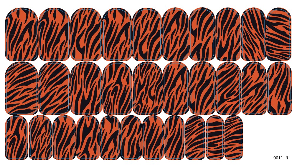 Nagų dekoravimo plėvelės manikiūrui - 0011R