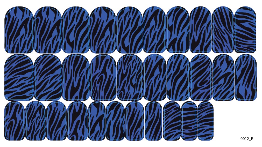 Nagų dekoravimo plėvelės manikiūrui - 0012R