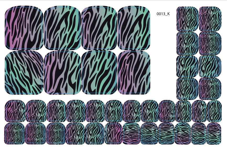 Nagų dekoravimo plėvelės pedikiūrui - 0013K