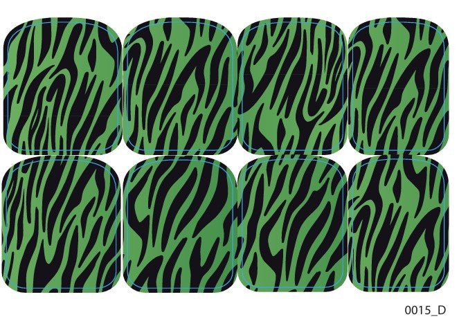 Didžiųjų nagų dekoravimo plėvelės pedikiūrui - 0015D