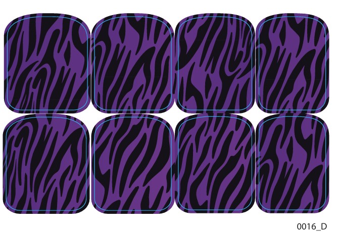 Didžiųjų nagų dekoravimo plėvelės pedikiūrui - 0016D