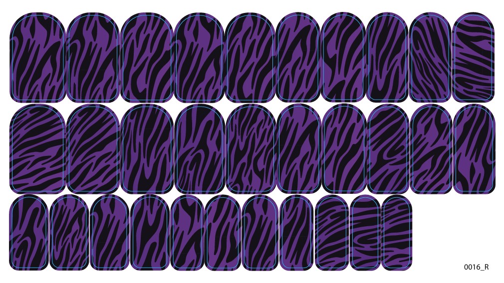 Nagų dekoravimo plėvelės manikiūrui - 0016R