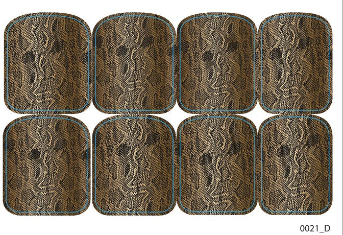 Didžiųjų nagų dekoravimo plėvelės pedikiūrui - 0021D