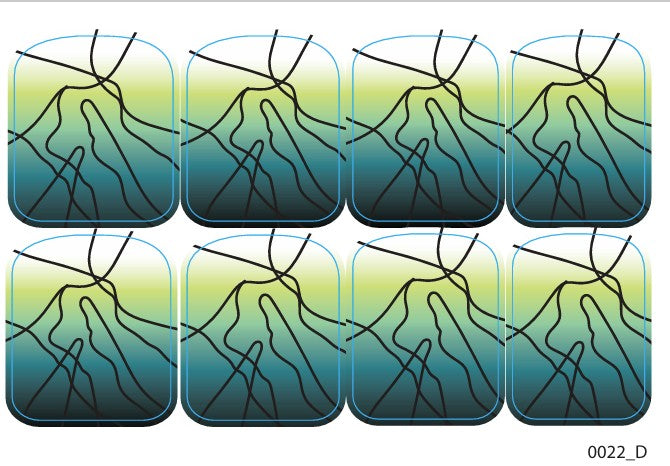 Didžiųjų nagų dekoravimo plėvelės pedikiūrui - 0022D