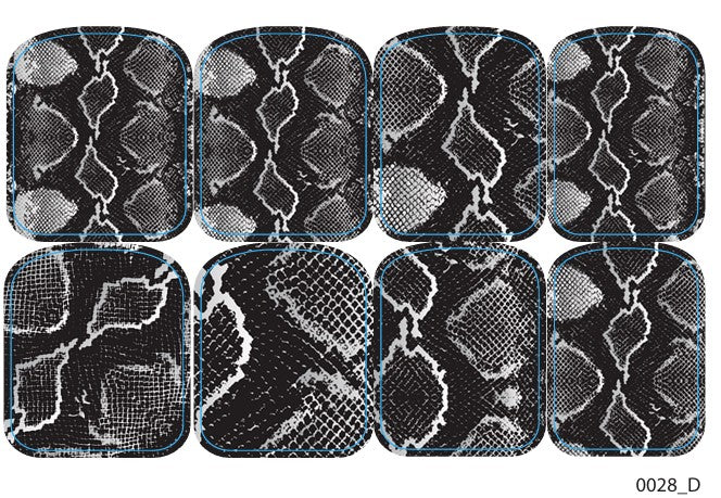 Didžiųjų nagų dekoravimo plėvelės pedikiūrui - 0028D