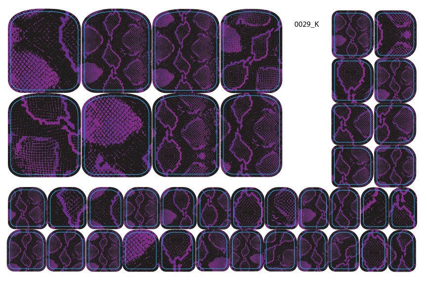 Nagų dekoravimo plėvelės pedikiūrui - 0029K