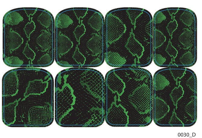 Didžiųjų nagų dekoravimo plėvelės pedikiūrui - 0030D