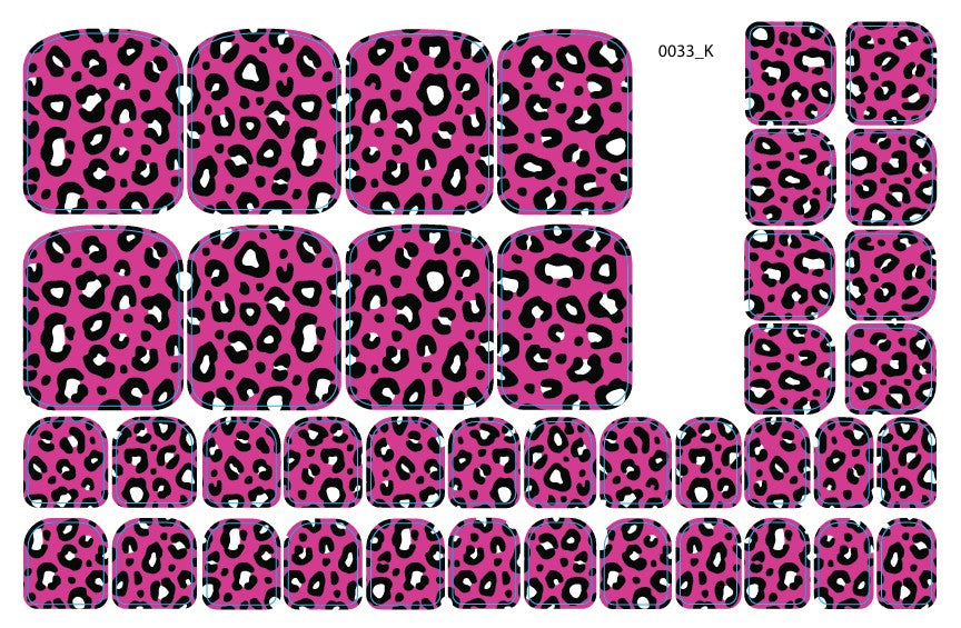 Nagų dekoravimo plėvelės pedikiūrui - 0033K