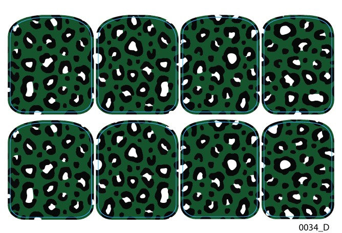 Didžiųjų nagų dekoravimo plėvelės pedikiūrui - 0034D