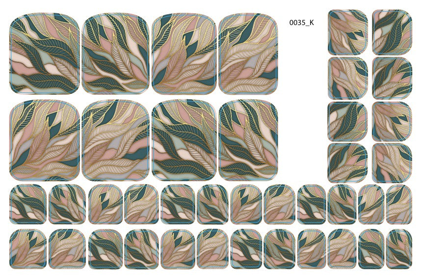 Nagų dekoravimo plėvelės pedikiūrui - 0035K