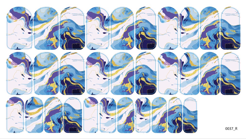 Nagų dekoravimo plėvelės manikiūrui - 0037R