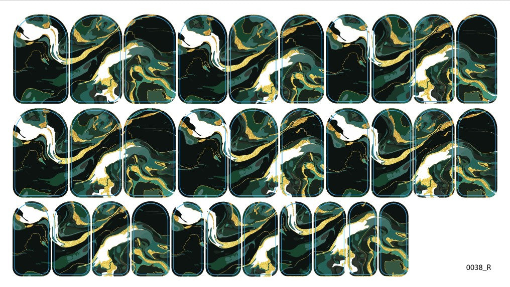 Nagų dekoravimo plėvelės manikiūrui - 0038R