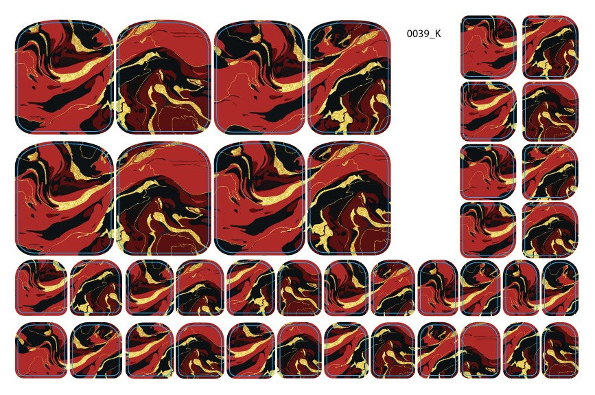 Nagų dekoravimo plėvelės pedikiūrui - 0039K