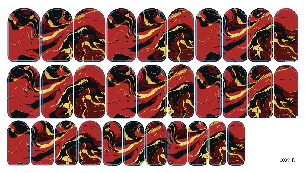 Nagų dekoravimo plėvelės manikiūrui - 0039R