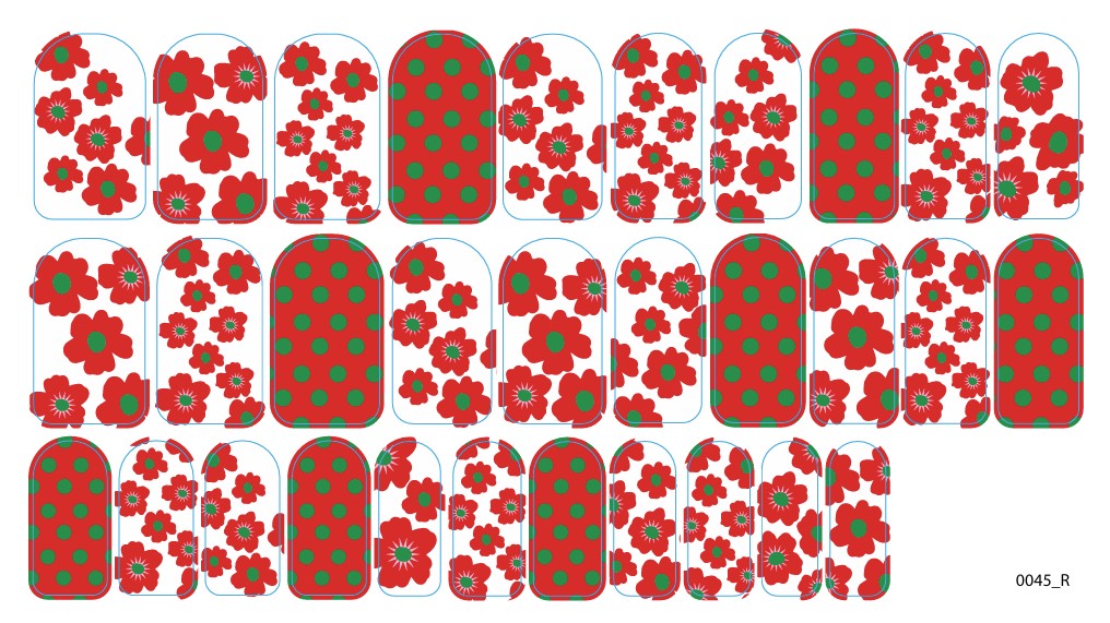 Nagų dekoravimo plėvelės manikiūrui - 0045R