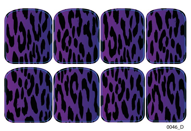 Didžiųjų nagų dekoravimo plėvelės pedikiūrui - 0046D