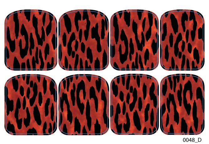 Didžiųjų nagų dekoravimo plėvelės pedikiūrui - 0048D