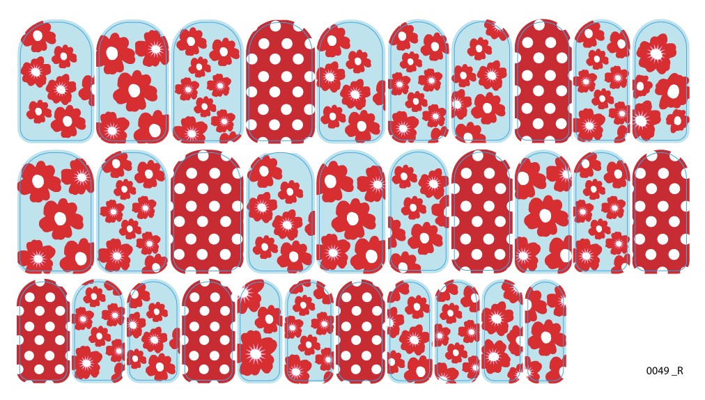 Nagų dekoravimo plėvelės manikiūrui - 0049R