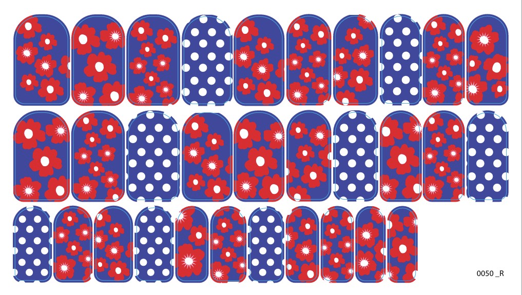 Nagų dekoravimo plėvelės manikiūrui - 0050R