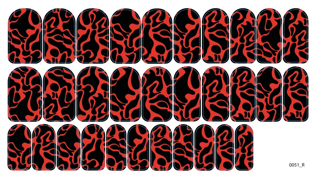 Nagų dekoravimo plėvelės manikiūrui - 0051R