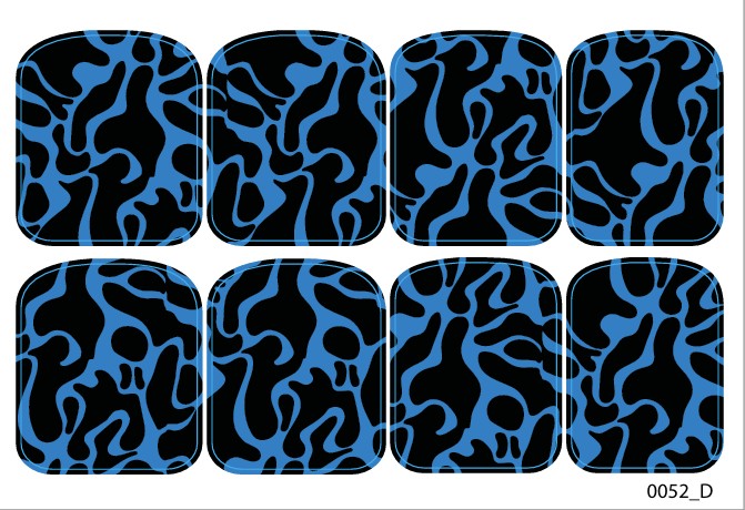 Didžiųjų nagų dekoravimo plėvelės pedikiūrui - 0052D