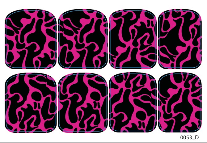 Didžiųjų nagų dekoravimo plėvelės pedikiūrui - 0053D