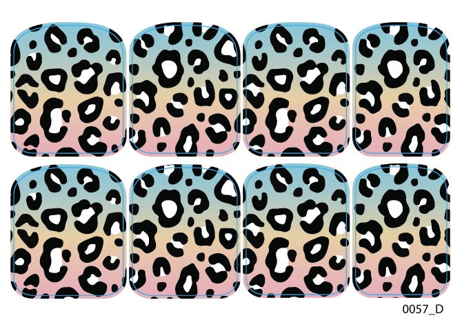 Didžiųjų nagų dekoravimo plėvelės pedikiūrui - 0057D