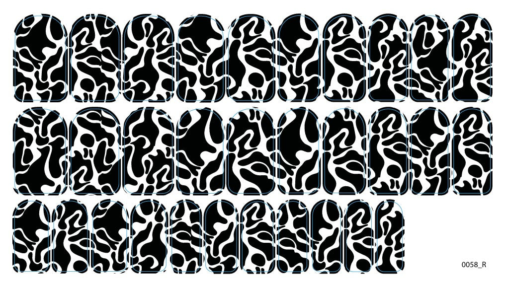 Nagų dekoravimo plėvelės manikiūrui - 0058R