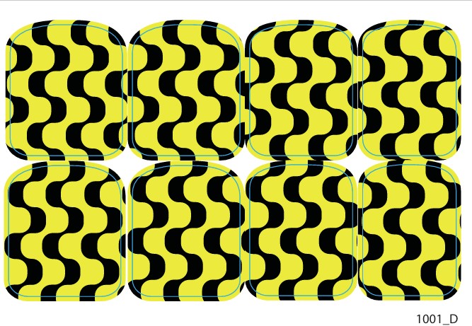 Didžiųjų nagų dekoravimo plėvelės pedikiūrui - 1001D