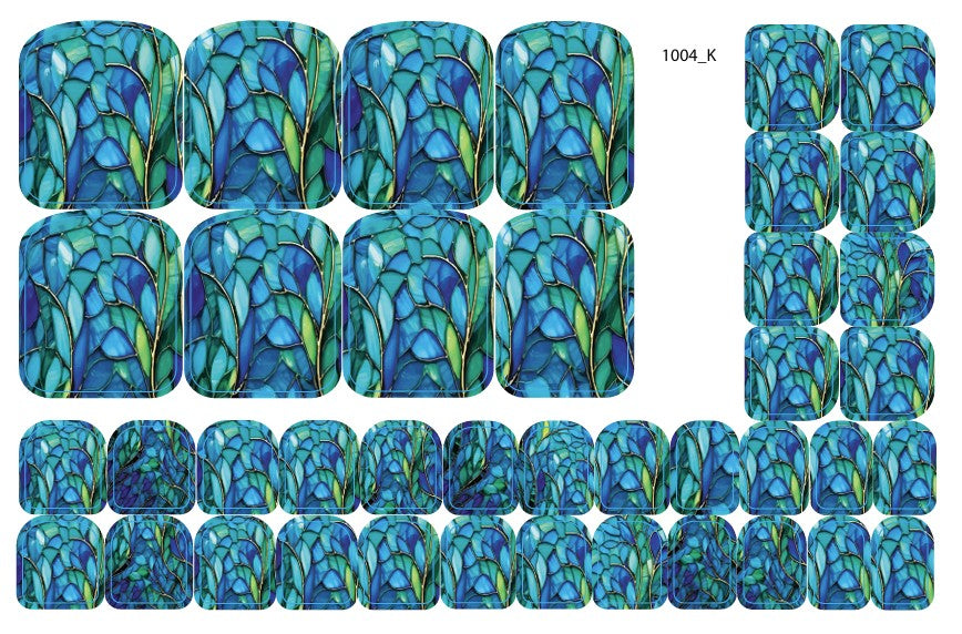 Nagų dekoravimo plėvelės pedikiūrui - 1004K