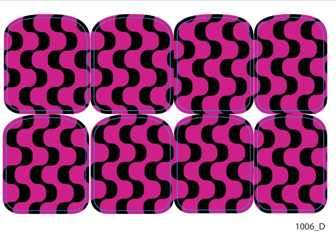 Didžiųjų nagų dekoravimo plėvelės pedikiūrui - 1006D