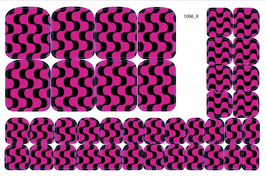 Nagų dekoravimo plėvelės pedikiūrui - 1006K