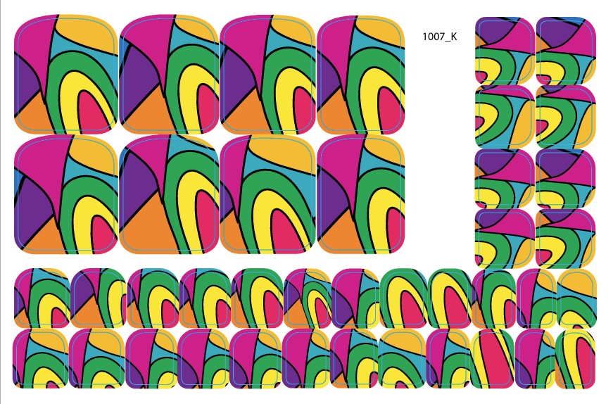 Nagų dekoravimo plėvelės pedikiūrui - 1007K
