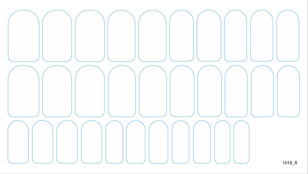 Nagų dekoravimo plėvelės manikiūrui - 1018R