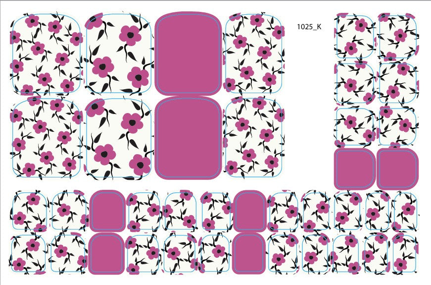 Nagų dekoravimo plėvelės pedikiūrui - 1025K