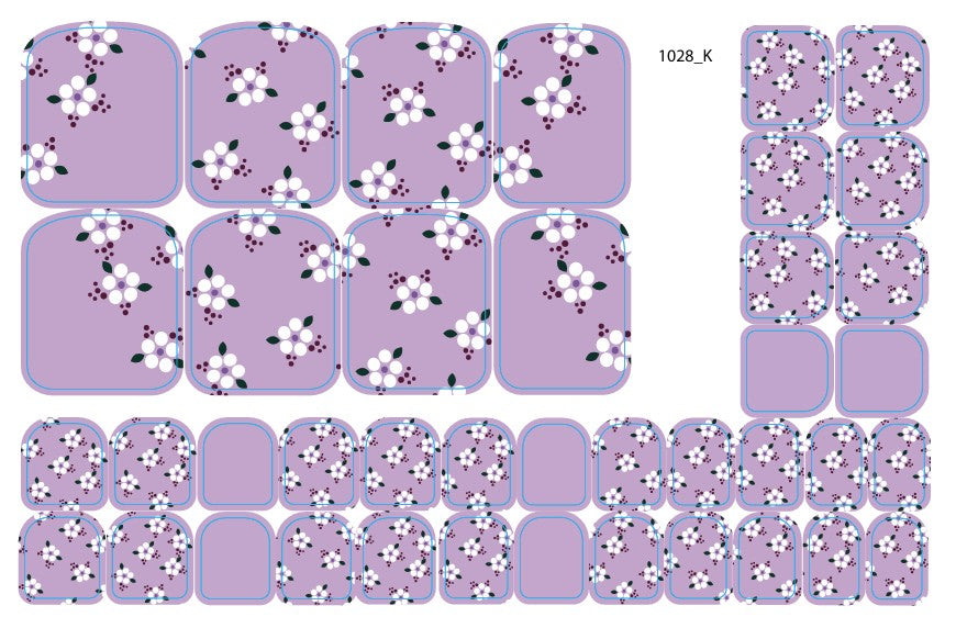 Nagų dekoravimo plėvelės pedikiūrui - 1028K