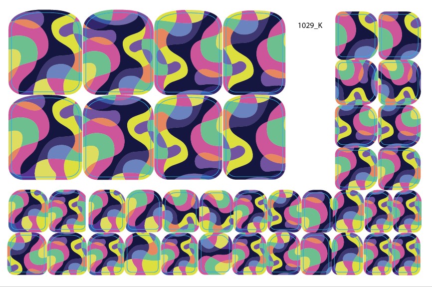 Nagų dekoravimo plėvelės pedikiūrui - 1029K