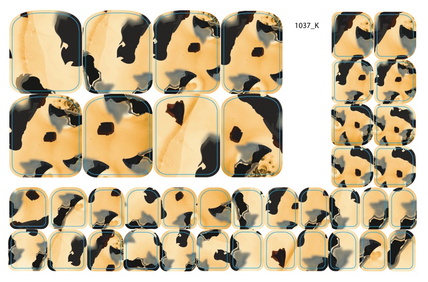 Nail decoration films for pedicure - 1037K