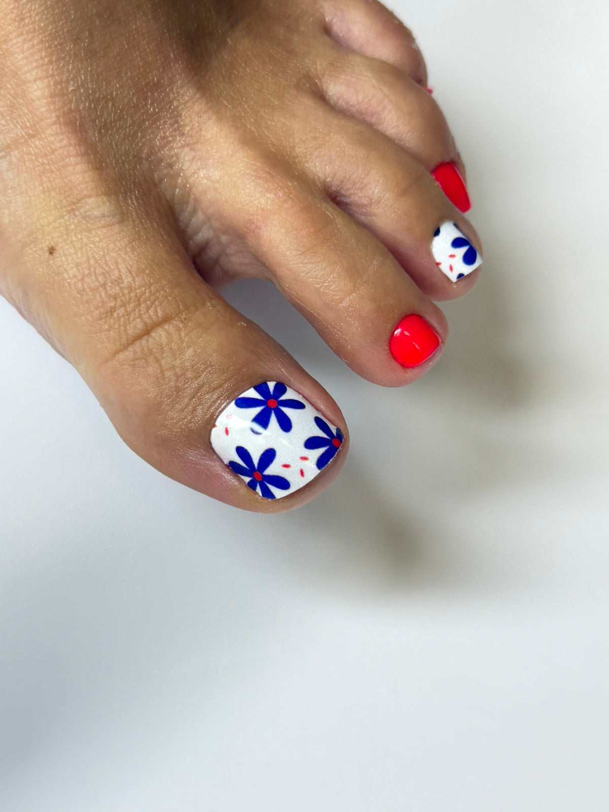 Large nail decoration films for pedicure - 1043D