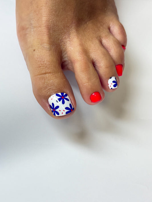Large nail decoration films for pedicure - 1043D