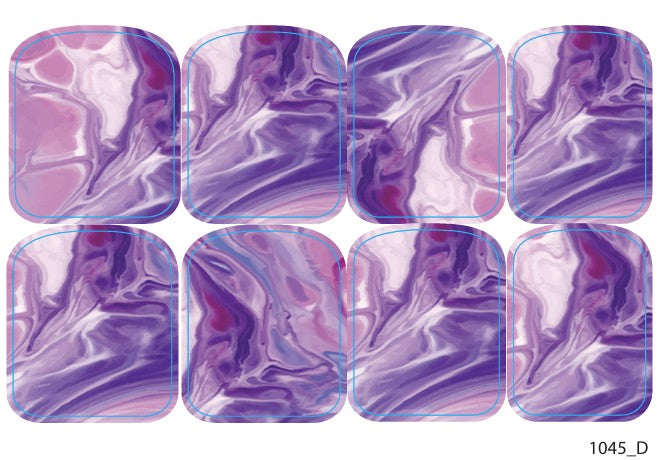 Large nail decoration films for pedicure - 1045D