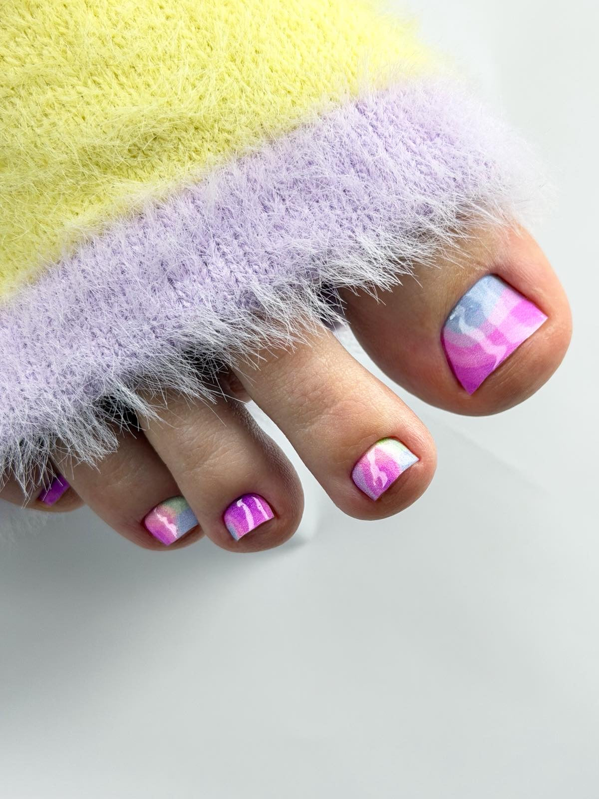 Large nail decoration films for pedicure - 1046D