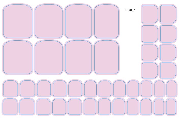 Nail decoration films for pedicure pastel pink - 1050K